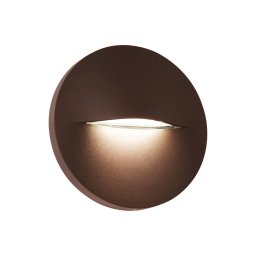 Viokef LED outdoor wall light Vita, rust brown, Ø 14 cm