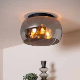 Lucide Olivia ceiling light smoked glass lampshade Ø 40cm