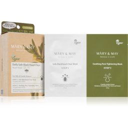 MARY & MAY Daily Safe Black Head Clear Nose Mask Nose Pore Strips Against Blackheads for two-phase skin treatment 2x10 pc