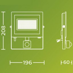 Philips LED outdoor spotlight Lois UE Sensor, 24 W, 5,000 K IP65