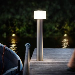 Philips LED pedestal light Otis UE, stainless steel, IP44