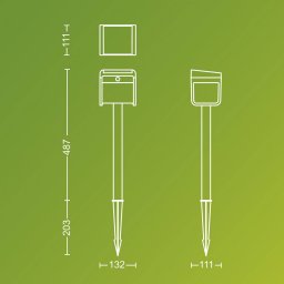 Philips LED ground spike light Ezra UE, plastic, IP44