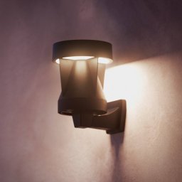 Philips LED solar outdoor wall light Avery, black, IP44