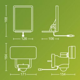Philips LED outdoor spotlight Tylus, white, 3,000 K, sensor