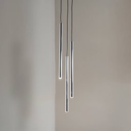 SIGMA Sopel Lux pendant light, 3-bulb, round, black/silver, G9