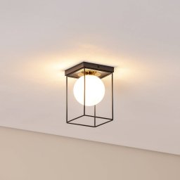 SIGMA Aroma ceiling light, 1-bulb, black/white/gold, steel