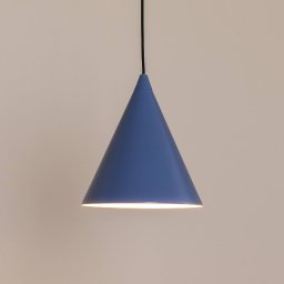 ALDEX Pendant light, shape, smoky blue, metal, Ø 24 cm, cone, E27