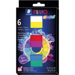 STAEDTLER 8043C6 - Modelling compound, oven-hardening, 6 colours