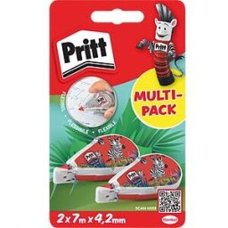 PRITT 9HPRB22 - Correction roller, 7 m x 4.2 mm, white, 2 pieces