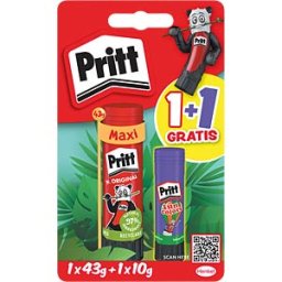 PRITT 9HPBTS1 - Glue stick, the original, 1x 43 g, 1x 10 g purple