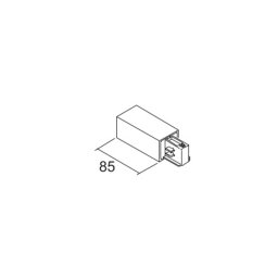 Ivela power feed left LKM DALI, white, 3-phase, plastic