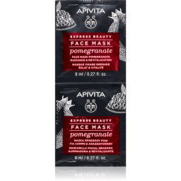 Apivita Express Beauty Revitalizing Face Mask Pomegranate Revitalising and Brightening Mask 2x8 ml