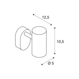 SLV LED wall spotlight Noblo, 2,700 K, black, 13 cm metal