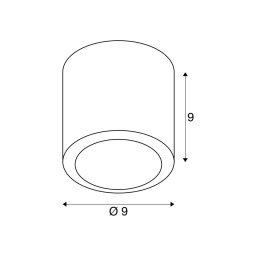 SLV LED ceiling light Oculus, brass-coloured 9 cm dimmable to warm