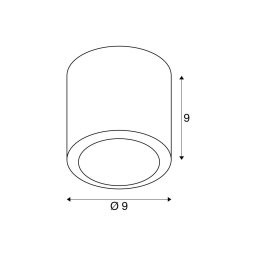 SLV LED ceiling light Oculus, copper-coloured, 9 cm, dimmable to warm