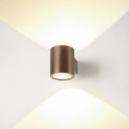 SLV LED wall light Oculus, Ø 9 cm, dimmable to warm, metal