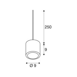 SLV LED hanging light Oculus, brass-coloured Ø 9 cm, dimmable to warm