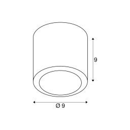 SLV LED ceiling light Oculus, bronze-coloured, 9 cm, dimmable to warm
