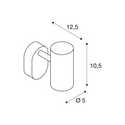 SLV LED wall spotlight Noblo, dimmable to warm, black, 13 cm