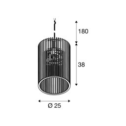 SLV Wud hanging light, light wood, Ø 25 cm, wood
