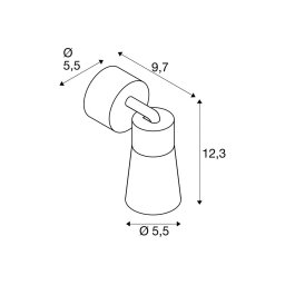SLV ceiling lamp Puri 2.0 Cone, white, Ø 5 cm, metal