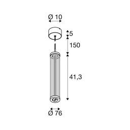 SLV LED hanging light Quimera, bronze, Ø 8 cm, CCT