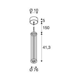 SLV LED hanging light Quimera, brass-coloured, Ø 8 cm, CCT