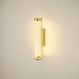 SLV LED wall lamp Quimera, brass-coloured, height 41 cm, CCT