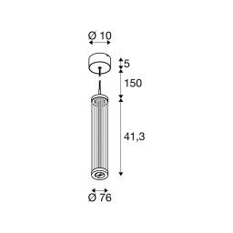 SLV LED hanging light Quimera, copper-coloured, Ø 8 cm, CCT