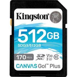 KINGSTON SDG3/512GB - SDXC memory card, 512 GB SDXC Canvas Go Plus