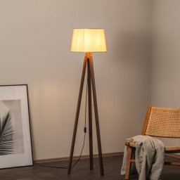 Avonni Floor lamp LM-65214-1E with wooden tripod base