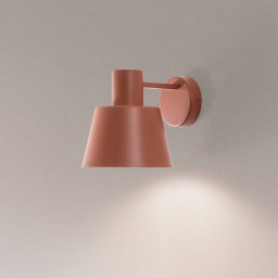 SIGMA Dunka wall light, brick red, 1-bulb, steel, height 17 cm