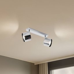 Argon Chloe downlight, adjustable, 2-bulb, chrome-plated steel