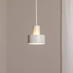 SIGMA Rif S pendant light, taupe, 1-bulb, Ø 15 cm, steel