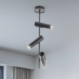 SIGMA Leda 3 downlight, anthracite, 3-bulb, steel, height 76 cm