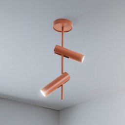 SIGMA Leda 2 downlight, brick red, 2-bulb, height 55 cm