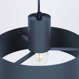 SIGMA Rif M pendant light, anthracite, 1-bulb, Ø 25 cm, steel