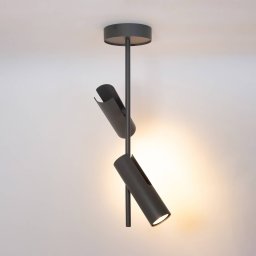 SIGMA Leda 2 downlight, olive green, 2-bulb, steel, height 55 cm