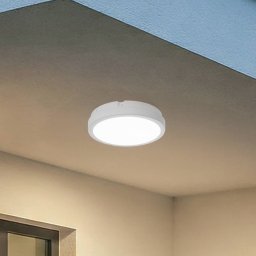 Milagro Lighting LED ceiling light Vera, white, plastic, Ø 22 cm, IP65