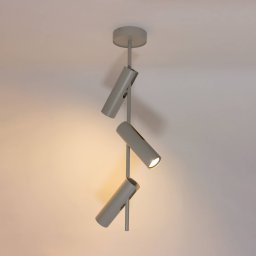SIGMA Leda 3 downlight, taupe, 3-bulb, steel, GU10, height 76 cm