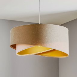 Maco Design Vivien pendant lamp, three-coloured, cream/white/gold