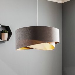 Maco Design Vivien pendant lamp, three-coloured grey/beige/gold