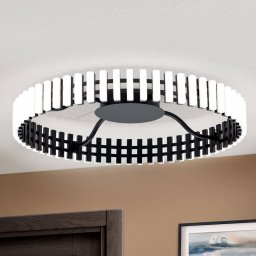 ORION Mansion LED ceiling light, black and white Ø 63 cm