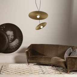 Karman Gonzaga LED hanging light, Ø 59 cm, brass