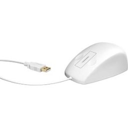KEYSONIC 60193 - Mouse, wired, USB, IP68, touch sensor, white