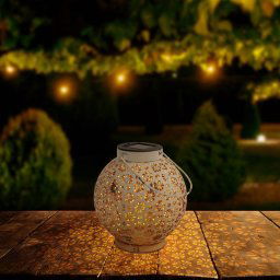 Näve LED solar light 52854, white, metal, 20 cm, IP44, set of 2