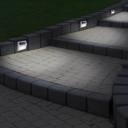 Näve LED solar outdoor wall light 5282104, stainless steel, set of 4, IP44