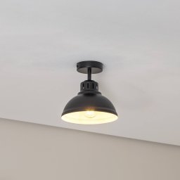 Luminex Sven ceiling light, 1-bulb, black, steel, E27
