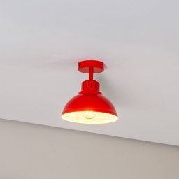 Luminex Sven ceiling light, 1-bulb, red, steel, E27