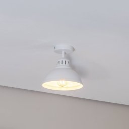 Luminex Sven ceiling light, 1-bulb, white, steel, E27